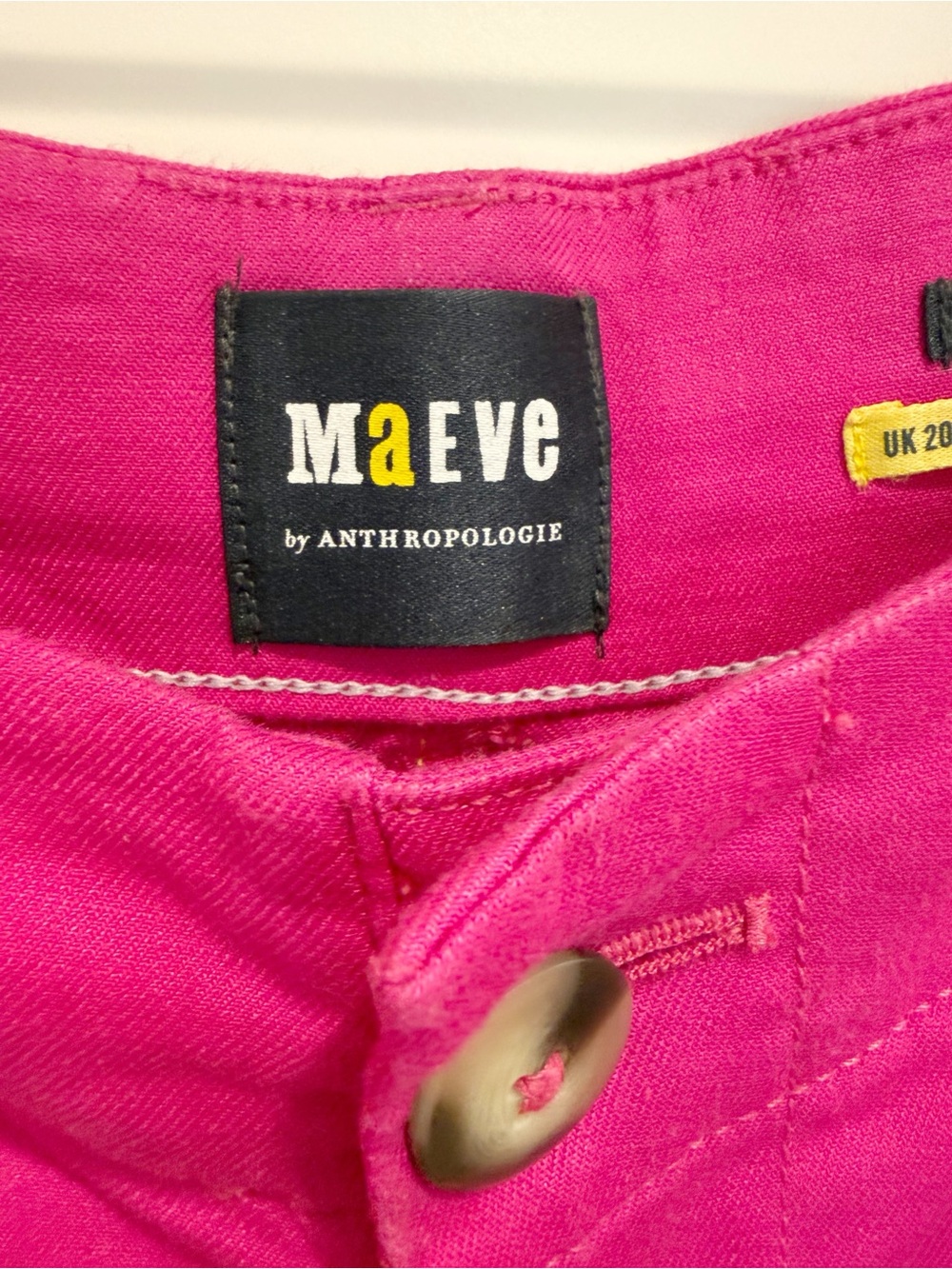 ANTHROPOLOGIE MAEVE The Colette Linen Cropped Pants in Pink size 16 Plus - Picture 6 of 13